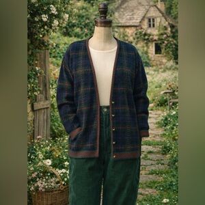 Vintage 1990’s Pendleton Wool Plaid Cardigan